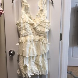 Blu Pepper Cream ruffle dress